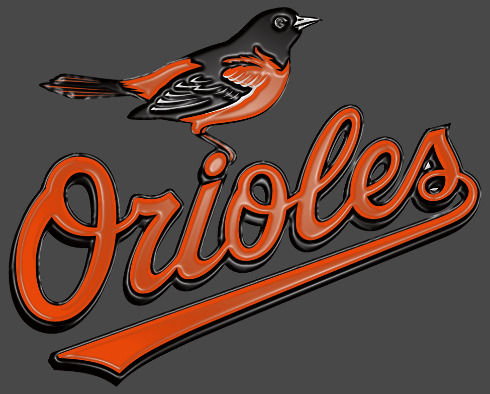 Baltimore Orioles Plastic Effect Logo vinyl decal